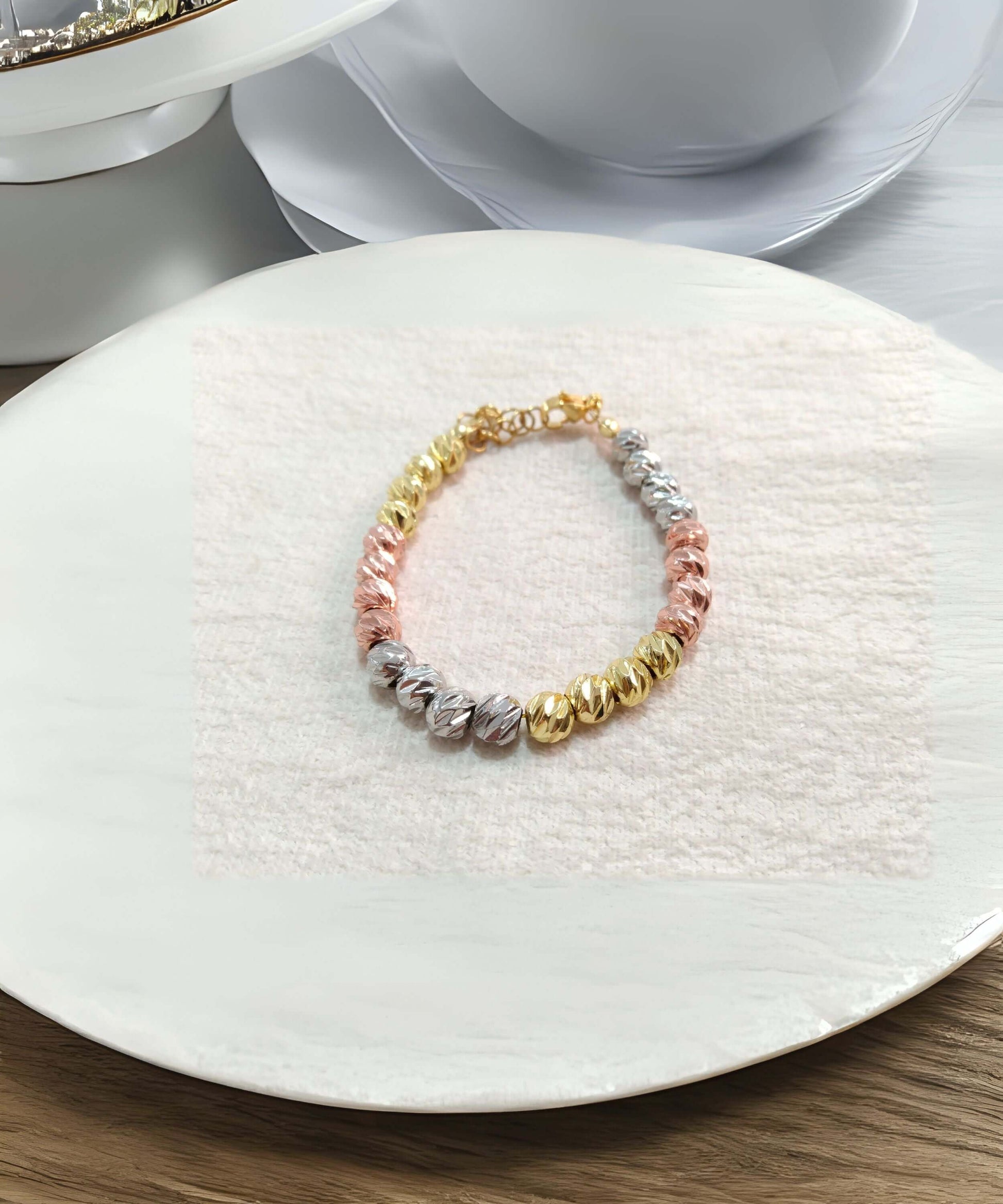 Pulseras para Damas de Balines de Rodio