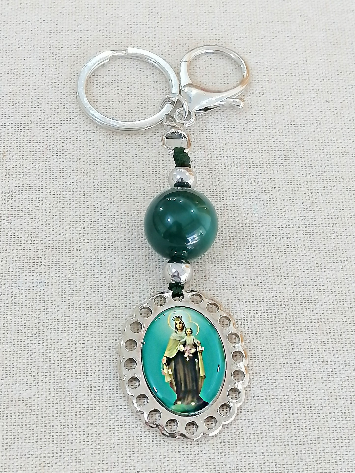 Catholic Keychains for Gentlemen: Spiritual Elegance with Natural Stones