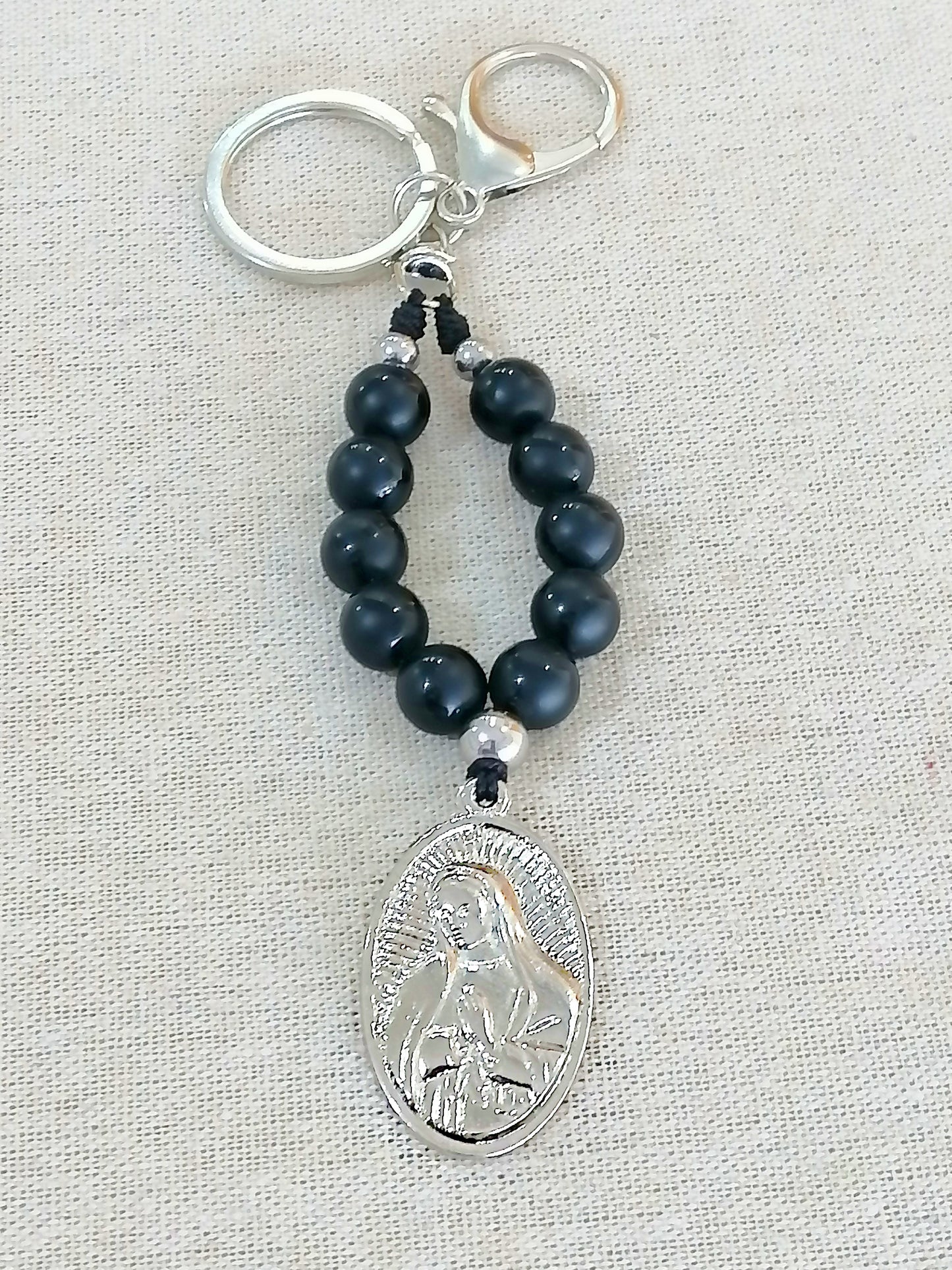 Catholic Keychains for Gentlemen: Spiritual Elegance with Natural Stones