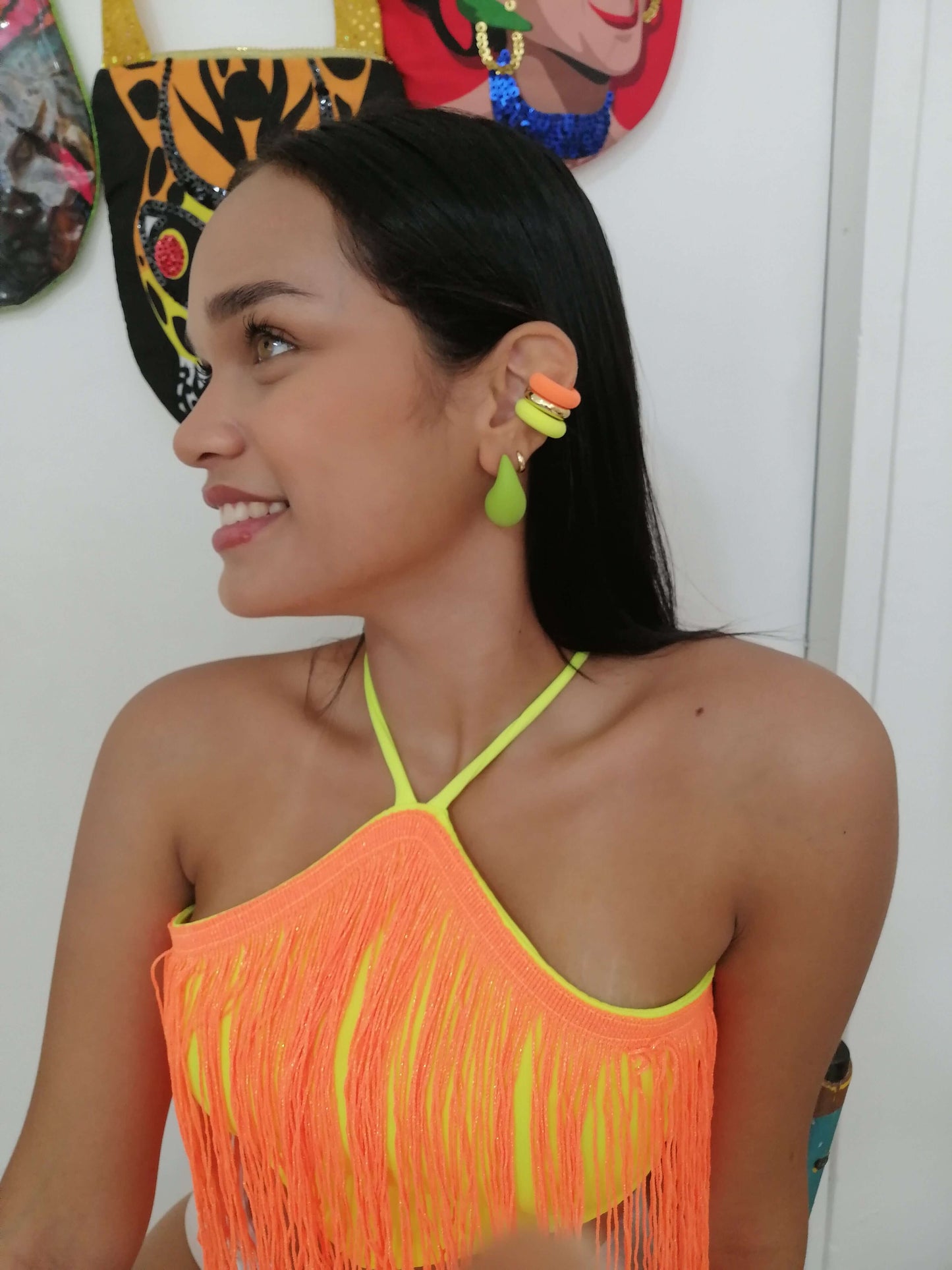 Aretes de Carnaval Acrílicos