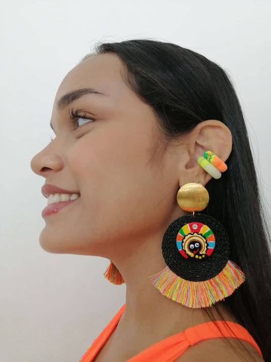 Aretes Artesanales de Carnaval - Temático