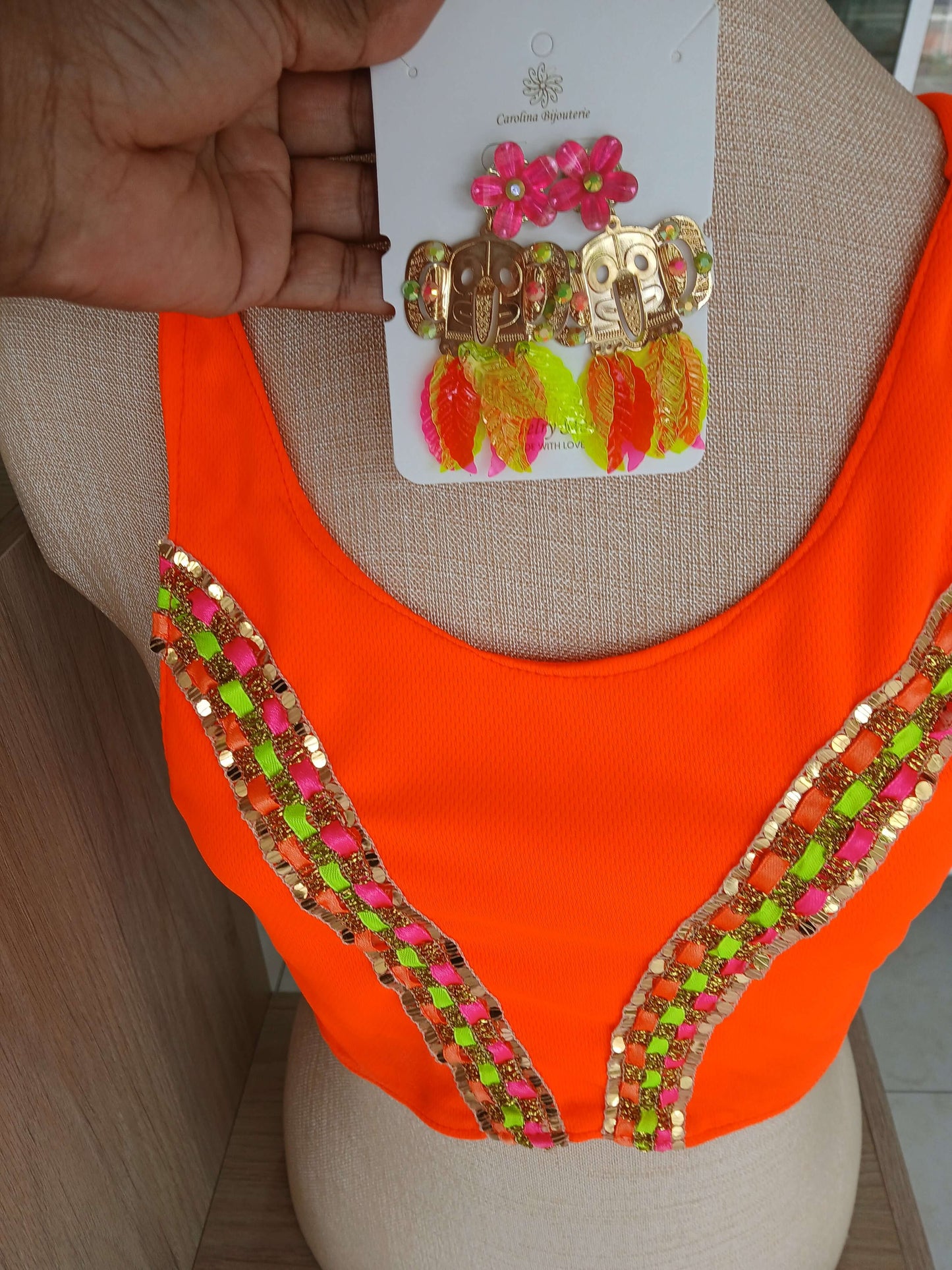 Aretes Artesanales de Carnaval - Temático