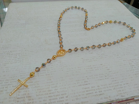 Crystal Rosary with Crucifix of the Virgin of Guadalupe - A Gift of Faith and Protection