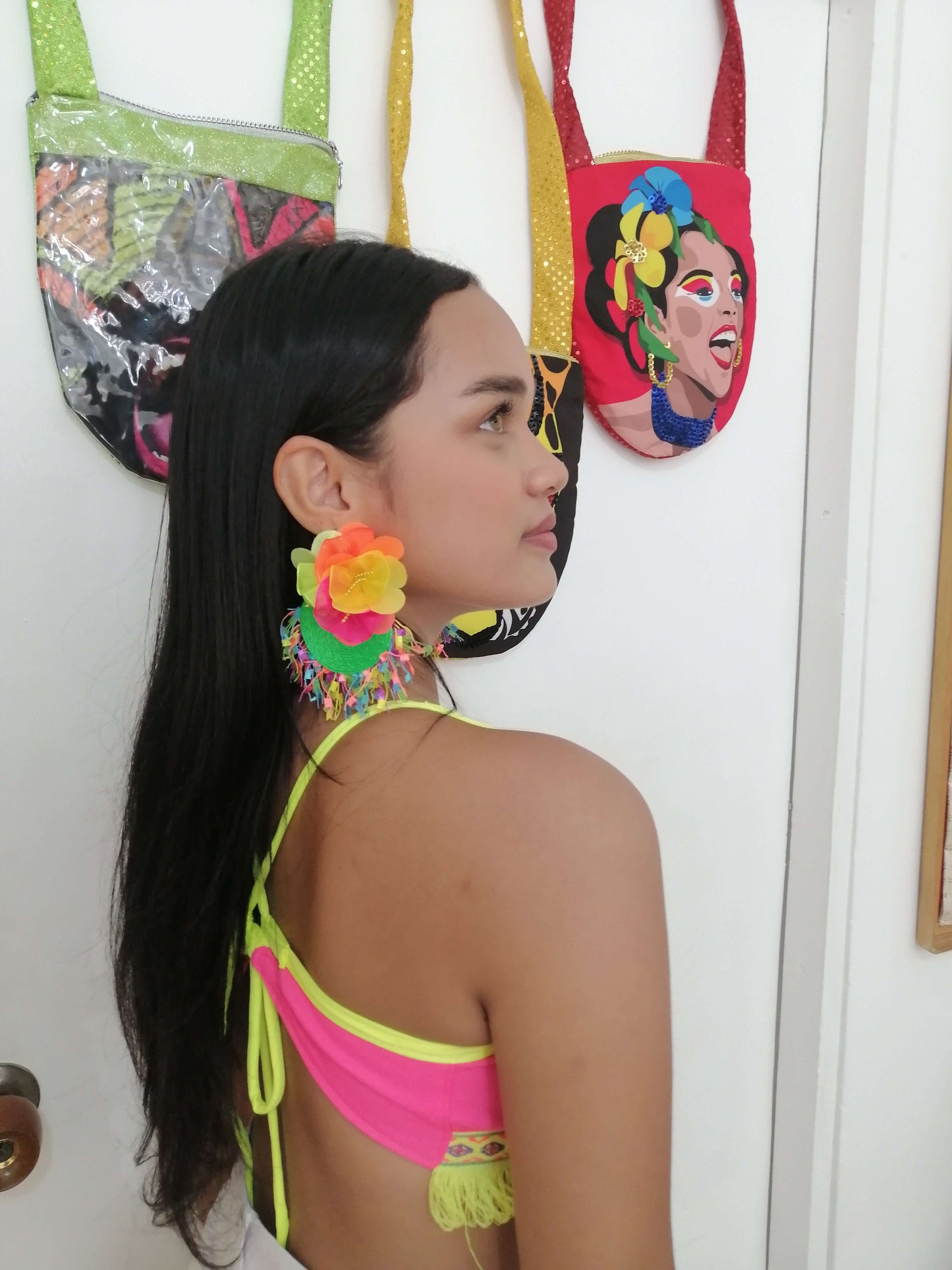 Aretes Artesanales de Carnaval - Fantasia