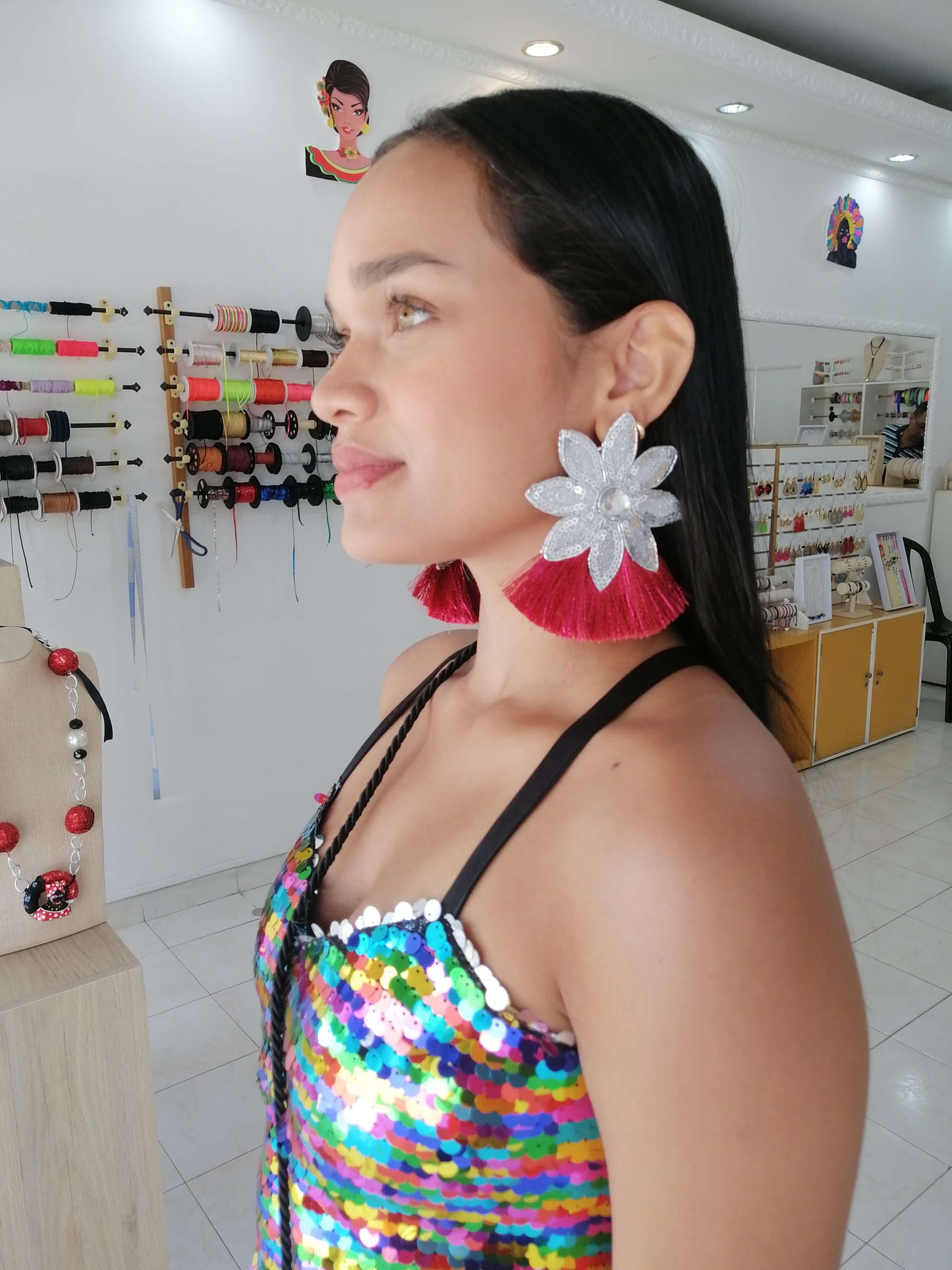 Aretes Artesanales de Carnaval - Fantasia