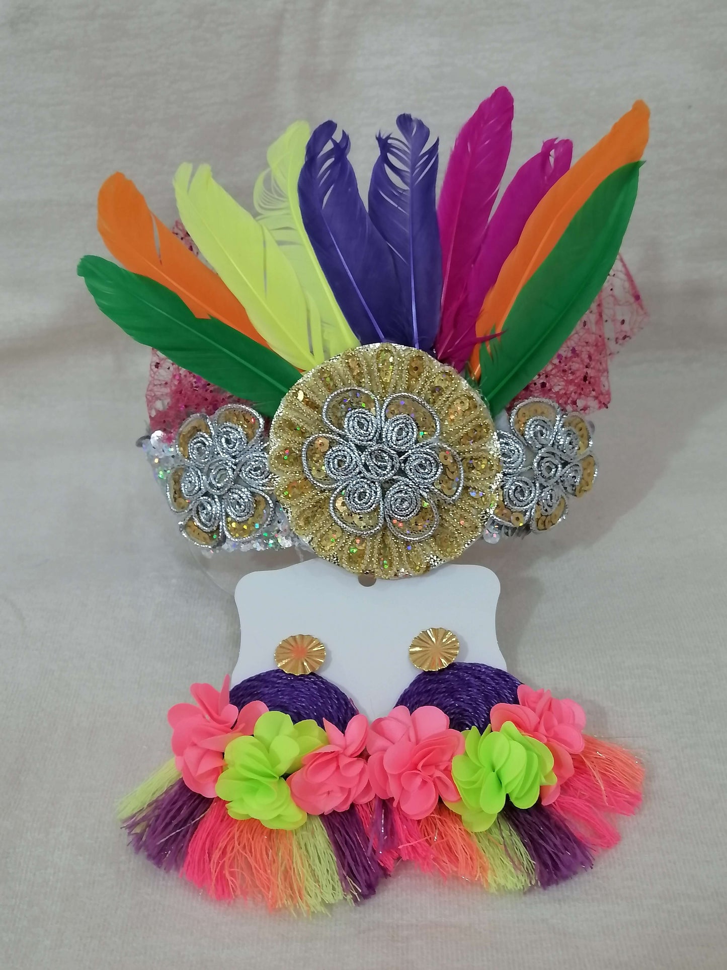Aretes Artesanales de Carnaval - Fantasia