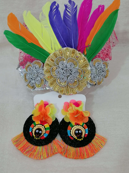 Aretes Artesanales de Carnaval - Temático