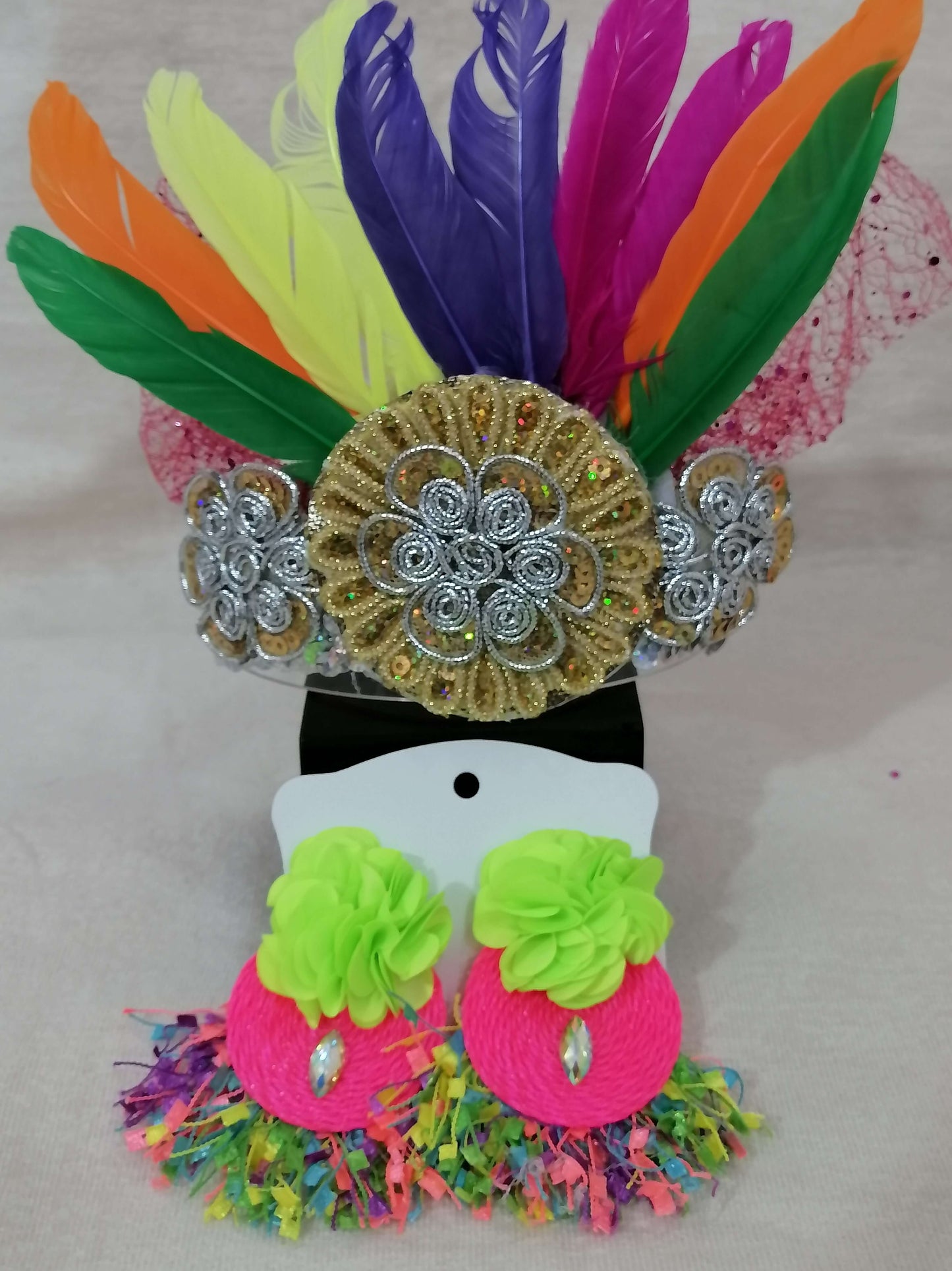Aretes Artesanales de Carnaval - Fantasia