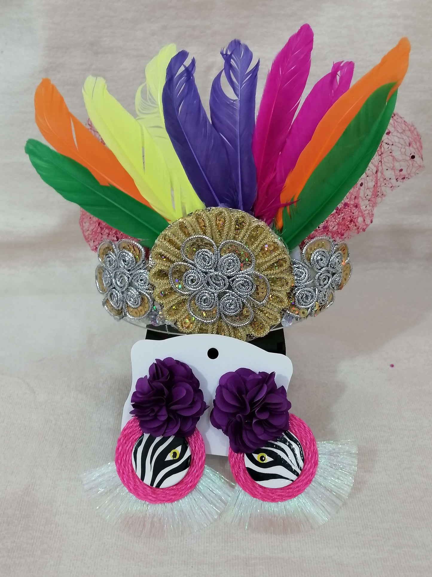 Aretes Artesanales de Carnaval - Temático