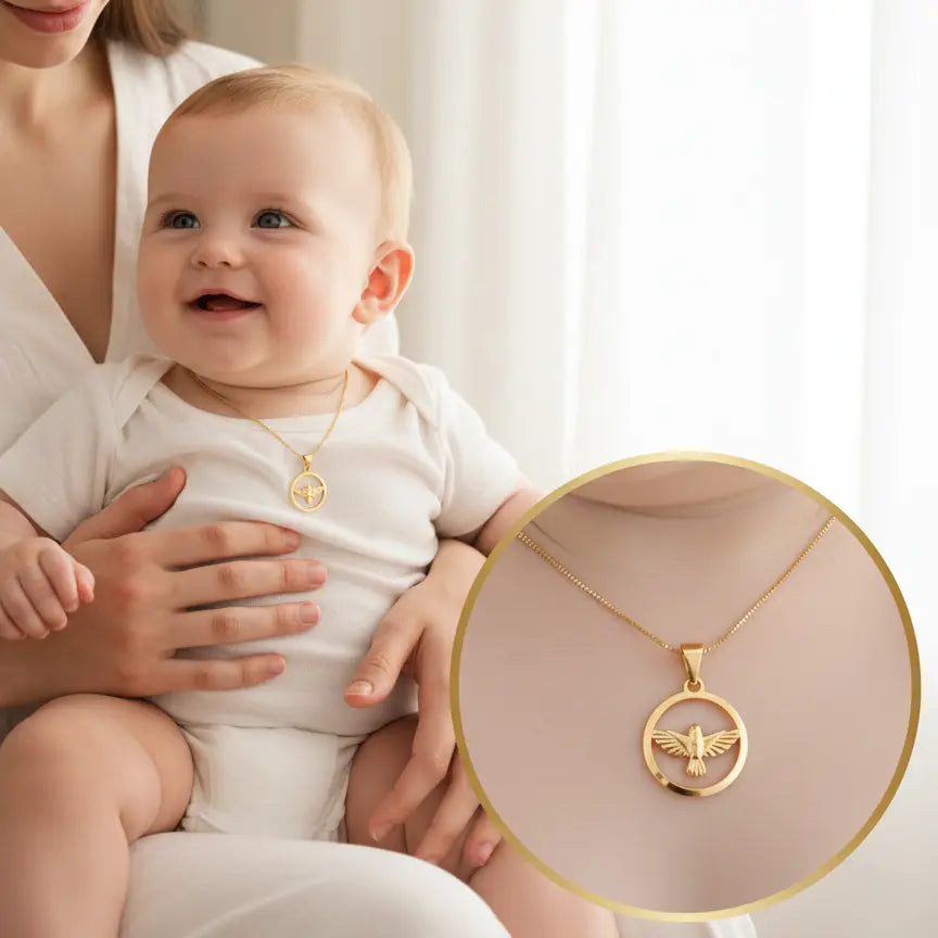 cadena para bebé espíritu santo bautizo