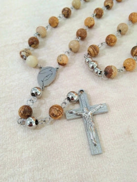 Men's Rosary: ​​Unique Pieces in Steel with Natural Stones